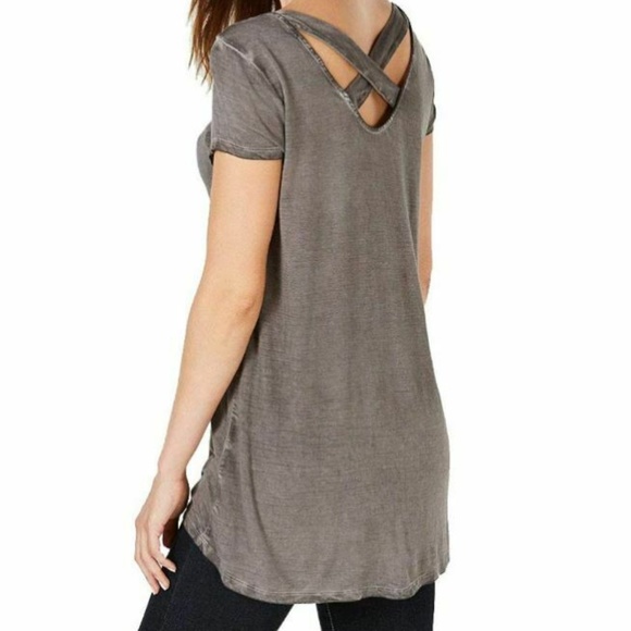 Bar III XXL Grey Knight Strappy Back T Shirt 3U88 - Picture 2 of 3